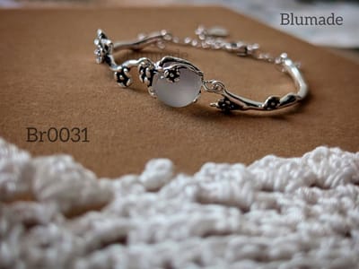 BR0031 Chalcedony stone Bracelet_img_1
