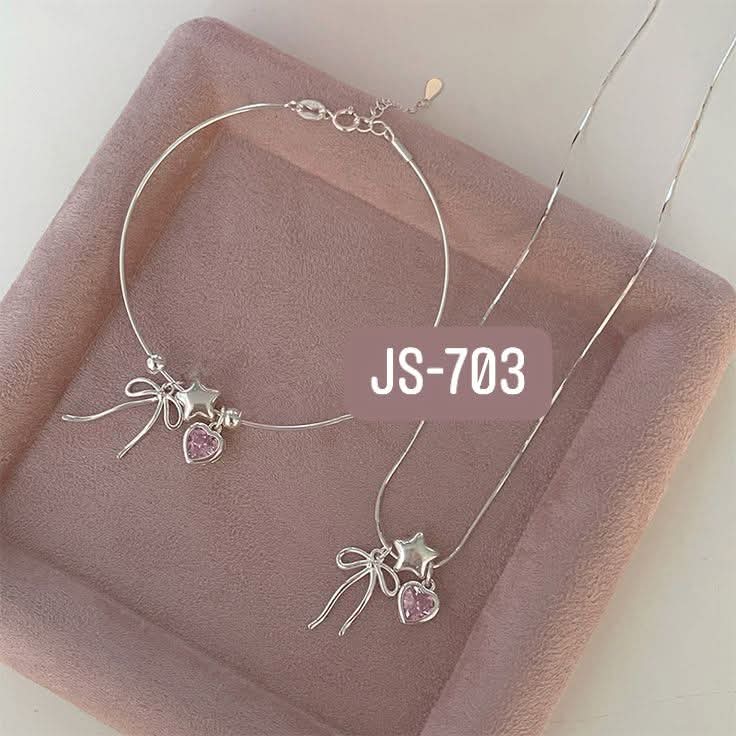 js-703 pendant & bracelet set
