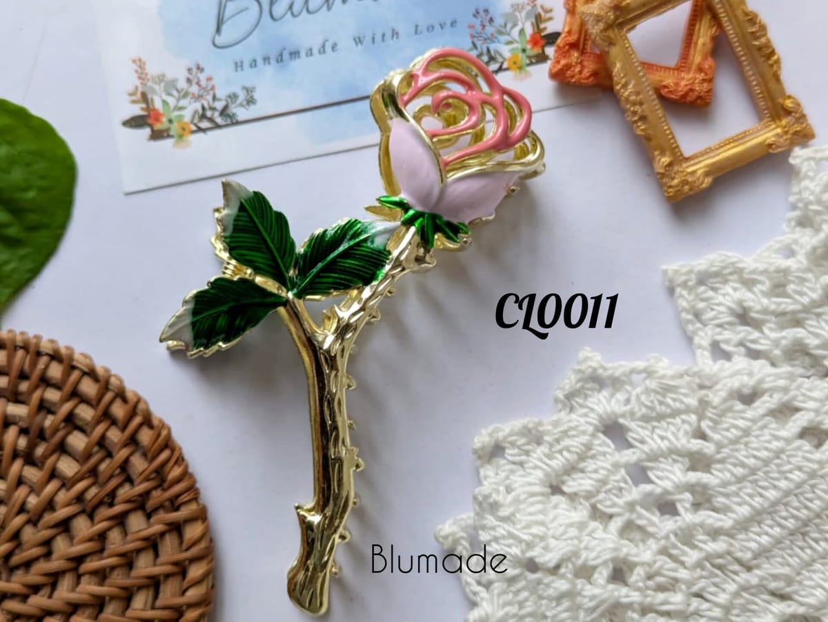 cl0011 Metal Rose hair claw