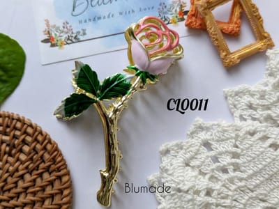 cl0011 Metal Rose hair claw_img_0