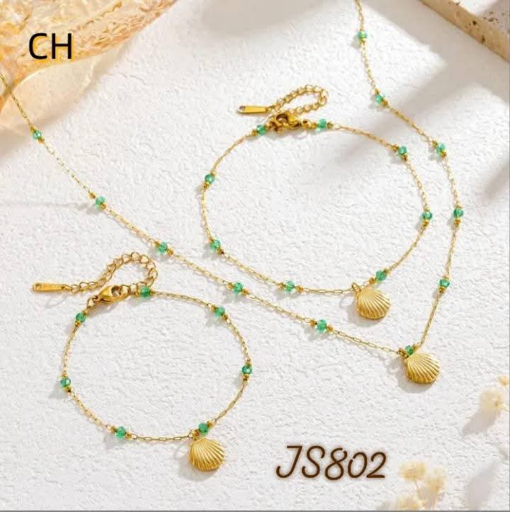 JS802 anklet,necklace & bracelet set
