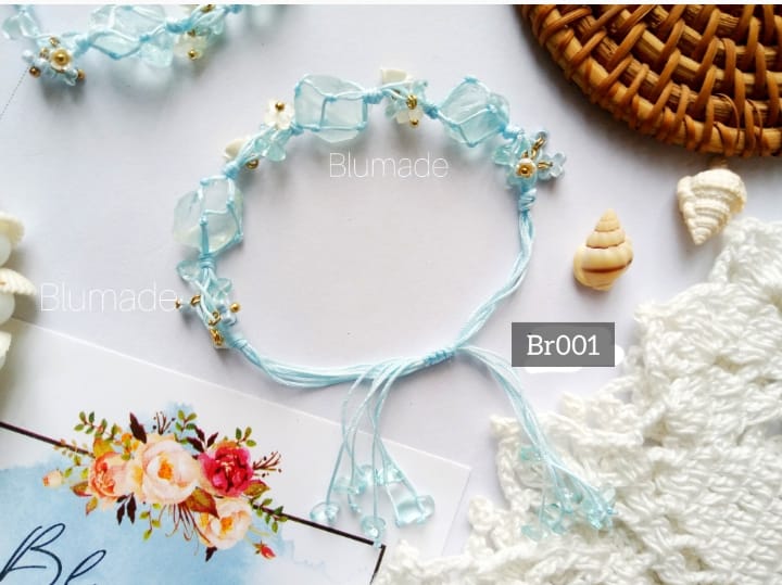 Br001 natural quartz stone bracelet